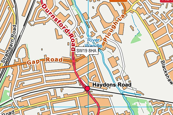 SW19 8HA map - OS VectorMap District (Ordnance Survey) SW19 8HA map - OS VectorMap District (Ordnance Survey)