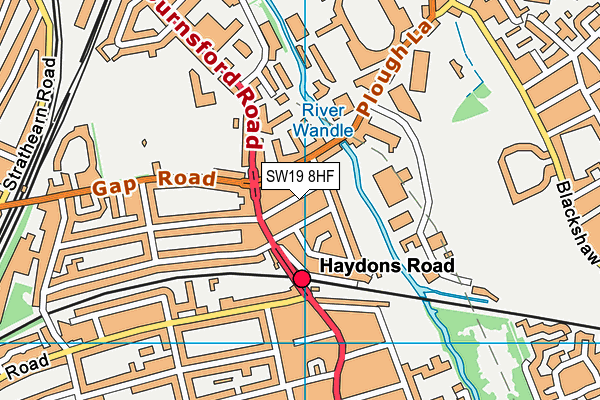 SW19 8HF map - OS VectorMap District (Ordnance Survey) SW19 8HF map - OS VectorMap District (Ordnance Survey)