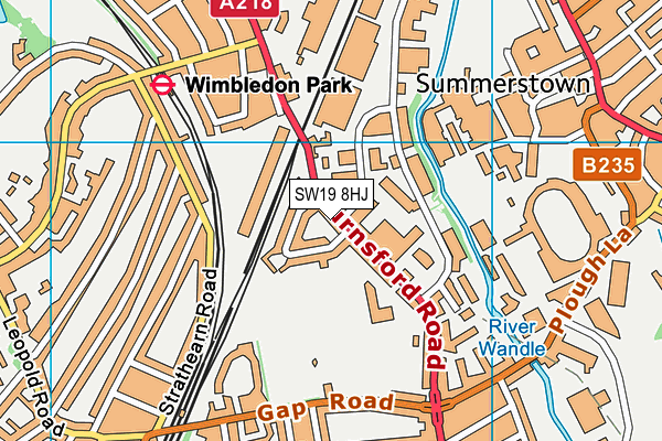 SW19 8HJ map - OS VectorMap District (Ordnance Survey) SW19 8HJ map - OS VectorMap District (Ordnance Survey)