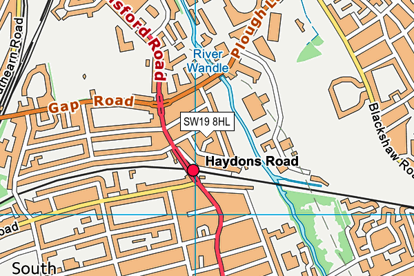 SW19 8HL map - OS VectorMap District (Ordnance Survey) SW19 8HL map - OS VectorMap District (Ordnance Survey)