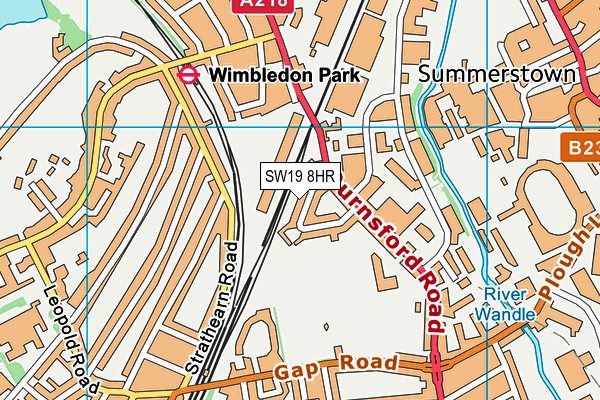 SW19 8HR map - OS VectorMap District (Ordnance Survey) SW19 8HR map - OS VectorMap District (Ordnance Survey)
