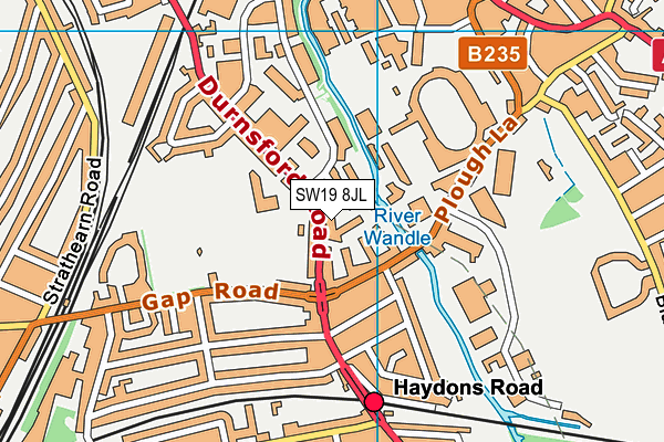 SW19 8JL map - OS VectorMap District (Ordnance Survey) SW19 8JL map - OS VectorMap District (Ordnance Survey)