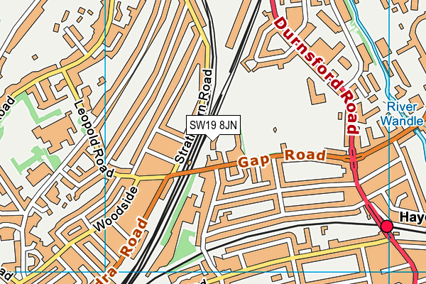 SW19 8JN map - OS VectorMap District (Ordnance Survey) SW19 8JN map - OS VectorMap District (Ordnance Survey)