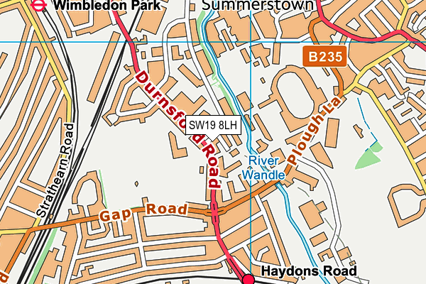 SW19 8LH map - OS VectorMap District (Ordnance Survey) SW19 8LH map - OS VectorMap District (Ordnance Survey)