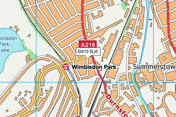SW19 8LW map - OS VectorMap District (Ordnance Survey) SW19 8LW map - OS VectorMap District (Ordnance Survey)