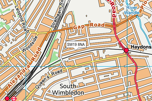 SW19 8NA map - OS VectorMap District (Ordnance Survey) SW19 8NA map - OS VectorMap District (Ordnance Survey)