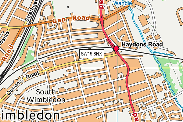 SW19 8NX map - OS VectorMap District (Ordnance Survey) SW19 8NX map - OS VectorMap District (Ordnance Survey)