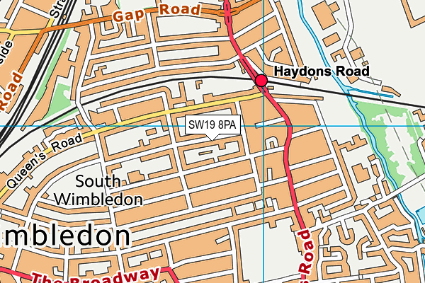 SW19 8PA map - OS VectorMap District (Ordnance Survey) SW19 8PA map - OS VectorMap District (Ordnance Survey)