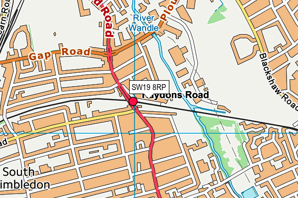 SW19 8RP map - OS VectorMap District (Ordnance Survey) SW19 8RP map - OS VectorMap District (Ordnance Survey)