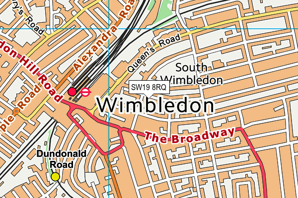 SW19 8RQ map - OS VectorMap District (Ordnance Survey) SW19 8RQ map - OS VectorMap District (Ordnance Survey)