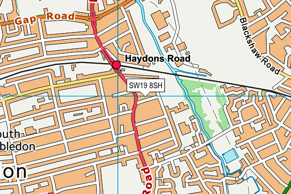 SW19 8SH map - OS VectorMap District (Ordnance Survey) SW19 8SH map - OS VectorMap District (Ordnance Survey)