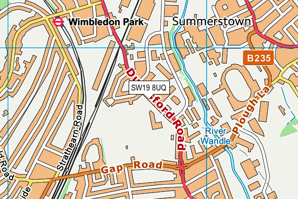 SW19 8UQ map - OS VectorMap District (Ordnance Survey) SW19 8UQ map - OS VectorMap District (Ordnance Survey)