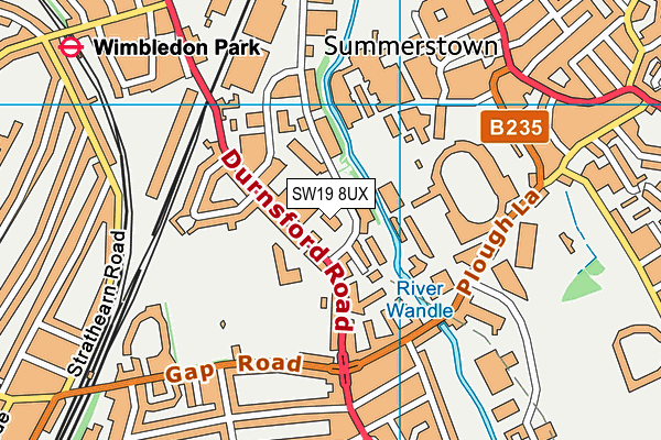 SW19 8UX map - OS VectorMap District (Ordnance Survey) SW19 8UX map - OS VectorMap District (Ordnance Survey)