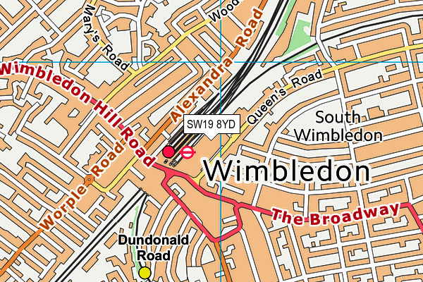 SW19 8YD map - OS VectorMap District (Ordnance Survey) SW19 8YD map - OS VectorMap District (Ordnance Survey)