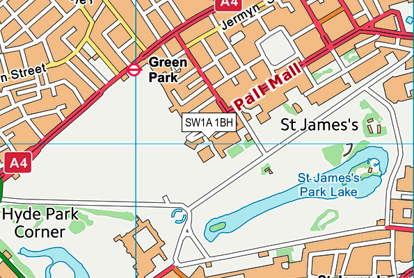 SW1A 1BH map - OS VectorMap District (Ordnance Survey) SW1A 1BH map - OS VectorMap District (Ordnance Survey)