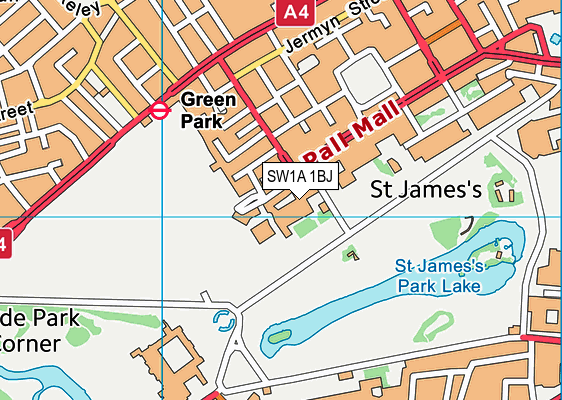 SW1A 1BJ map - OS VectorMap District (Ordnance Survey) SW1A 1BJ map - OS VectorMap District (Ordnance Survey)