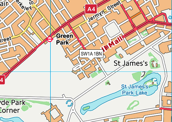 SW1A 1BN map - OS VectorMap District (Ordnance Survey) SW1A 1BN map - OS VectorMap District (Ordnance Survey)