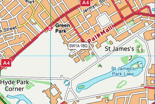 SW1A 1BQ map - OS VectorMap District (Ordnance Survey) SW1A 1BQ map - OS VectorMap District (Ordnance Survey)