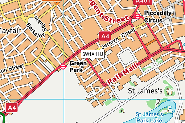 SW1A 1HJ map - OS VectorMap District (Ordnance Survey)