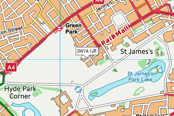 SW1A 1JR map - OS VectorMap District (Ordnance Survey) SW1A 1JR map - OS VectorMap District (Ordnance Survey)
