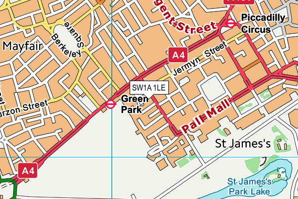 SW1A 1LE map - OS VectorMap District (Ordnance Survey) SW1A 1LE map - OS VectorMap District (Ordnance Survey)