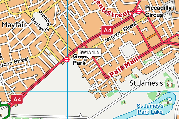 SW1A 1LN map - OS VectorMap District (Ordnance Survey) SW1A 1LN map - OS VectorMap District (Ordnance Survey)