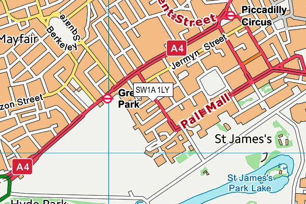 SW1A 1LY map - OS VectorMap District (Ordnance Survey) SW1A 1LY map - OS VectorMap District (Ordnance Survey)