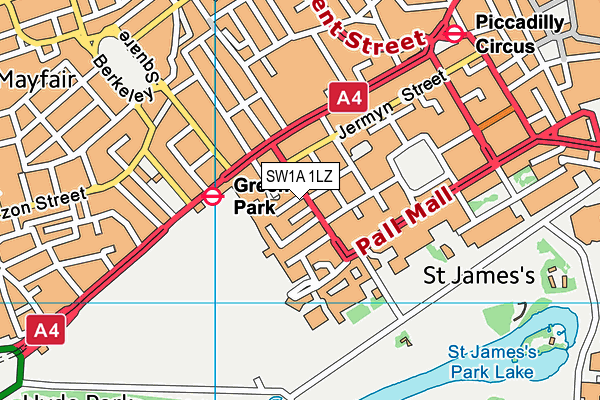 SW1A 1LZ map - OS VectorMap District (Ordnance Survey)
