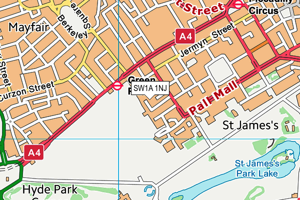 SW1A 1NJ map - OS VectorMap District (Ordnance Survey) SW1A 1NJ map - OS VectorMap District (Ordnance Survey)