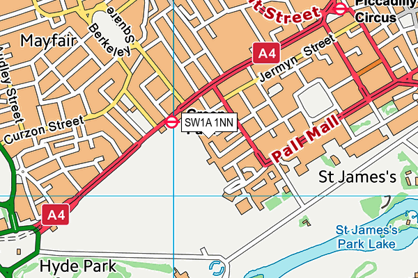 SW1A 1NN map - OS VectorMap District (Ordnance Survey) SW1A 1NN map - OS VectorMap District (Ordnance Survey)
