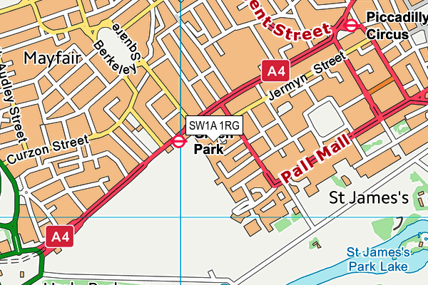 SW1A 1RG map - OS VectorMap District (Ordnance Survey) SW1A 1RG map - OS VectorMap District (Ordnance Survey)