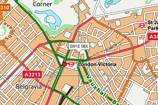 SW1E 5BX map - OS VectorMap District (Ordnance Survey) SW1E 5BX map - OS VectorMap District (Ordnance Survey)