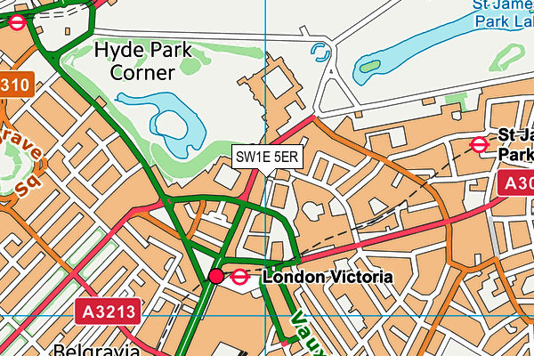 SW1E 5ER map - OS VectorMap District (Ordnance Survey)