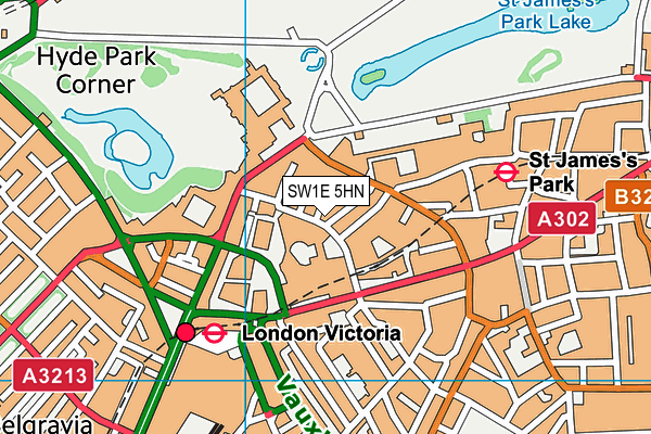 SW1E 5HN map - OS VectorMap District (Ordnance Survey) SW1E 5HN map - OS VectorMap District (Ordnance Survey)