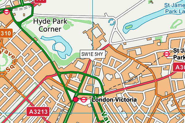 SW1E 5HY map - OS VectorMap District (Ordnance Survey) SW1E 5HY map - OS VectorMap District (Ordnance Survey)