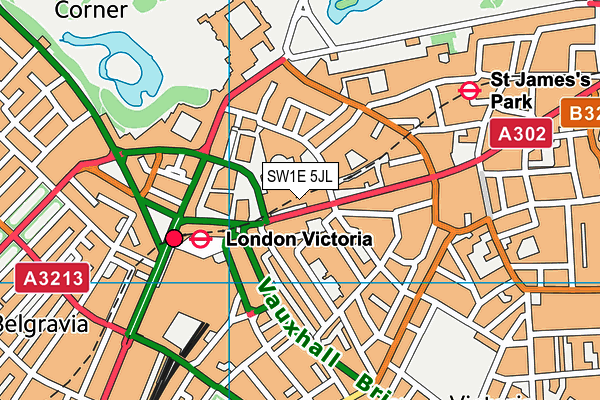 SW1E 5JL map - OS VectorMap District (Ordnance Survey)