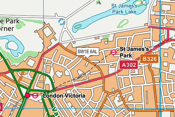 SW1E 6AL map - OS VectorMap District (Ordnance Survey)