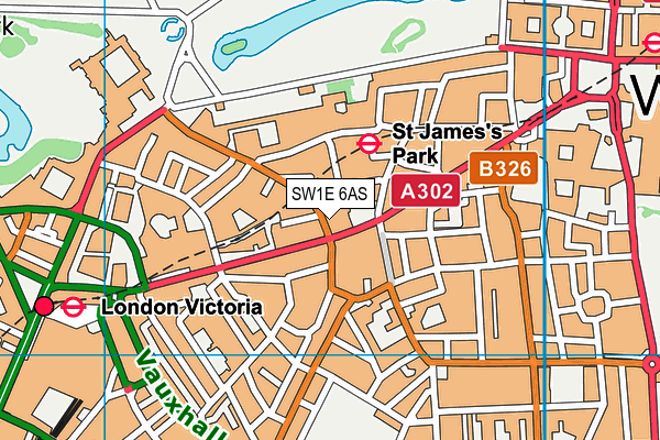 SW1E 6AS map - OS VectorMap District (Ordnance Survey)