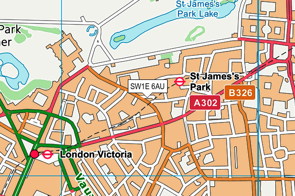 SW1E 6AU map - OS VectorMap District (Ordnance Survey)