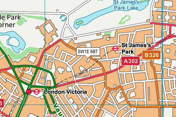 SW1E 6BT map - OS VectorMap District (Ordnance Survey) SW1E 6BT map - OS VectorMap District (Ordnance Survey)