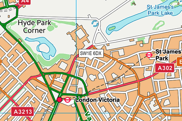 SW1E 6DX map - OS VectorMap District (Ordnance Survey) SW1E 6DX map - OS VectorMap District (Ordnance Survey)