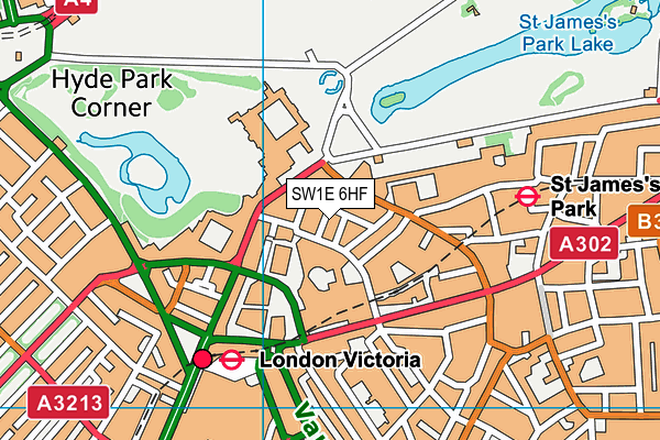 SW1E 6HF map - OS VectorMap District (Ordnance Survey)