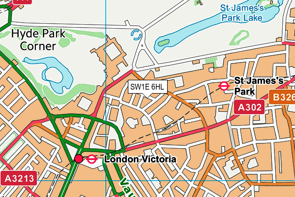 SW1E 6HL map - OS VectorMap District (Ordnance Survey) SW1E 6HL map - OS VectorMap District (Ordnance Survey)