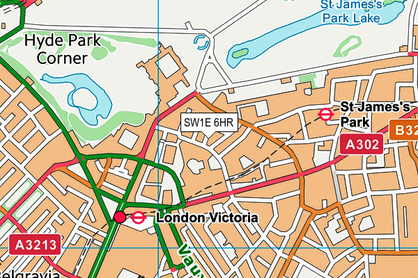 SW1E 6HR map - OS VectorMap District (Ordnance Survey) SW1E 6HR map - OS VectorMap District (Ordnance Survey)