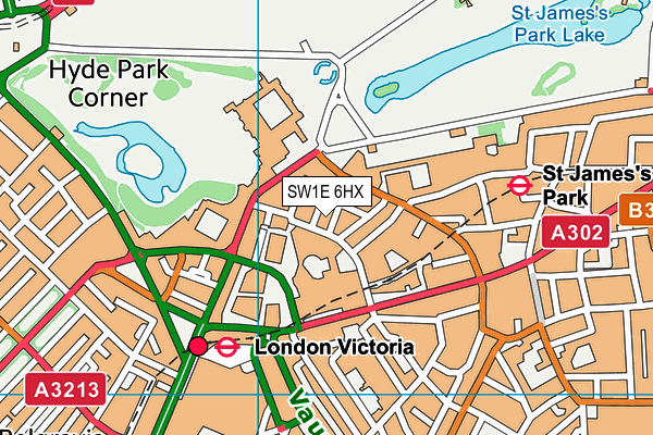 SW1E 6HX map - OS VectorMap District (Ordnance Survey) SW1E 6HX map - OS VectorMap District (Ordnance Survey)