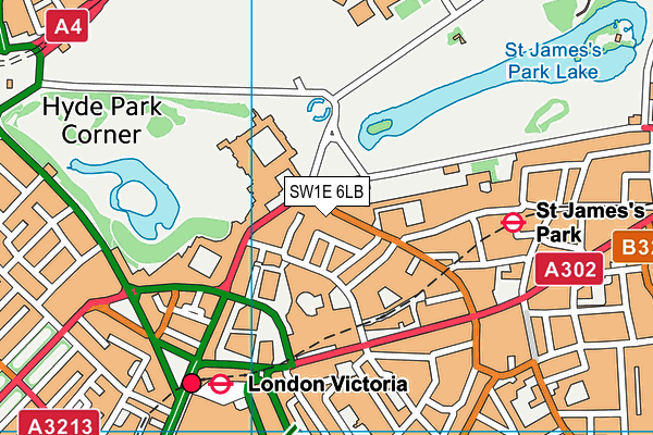 SW1E 6LB map - OS VectorMap District (Ordnance Survey)