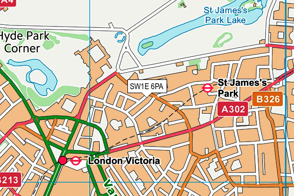 SW1E 6PA map - OS VectorMap District (Ordnance Survey) SW1E 6PA map - OS VectorMap District (Ordnance Survey)