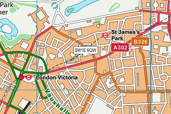 SW1E 6QW map - OS VectorMap District (Ordnance Survey) SW1E 6QW map - OS VectorMap District (Ordnance Survey)