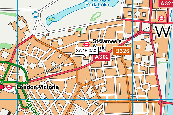 SW1H 0AX map - OS VectorMap District (Ordnance Survey) SW1H 0AX map - OS VectorMap District (Ordnance Survey)