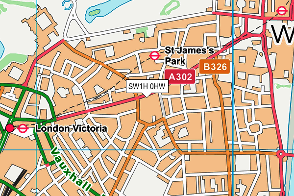 SW1H 0HW map - OS VectorMap District (Ordnance Survey) SW1H 0HW map - OS VectorMap District (Ordnance Survey)